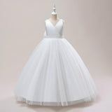 Leisure Versatile Wedding Dress Satin Mesh Girl - WOMONA.COM