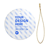 Home Decor Christmas Ceramic Round Pendant