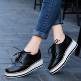 Lace-up Flats Shoes Sports British Style - WOMONA.COM