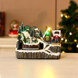 Christmas Rotating Resin Luminous Music Box Ornaments - WOMONA.COM