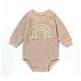 Spring And Autumn Romper R Baby Long Sleeve Waffle - WOMONA.COM