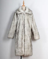 Men's Overcoat Faux Fur Coat Long Trench Coat - WOMONA.COM