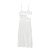 Knitted Sling Dress Slim Fit Fashion Midriff Outfit