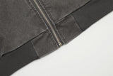Workwear Washed And Worn Hooded Jacket Men - WOMONA.COM