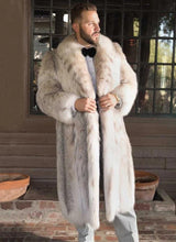 Leather Fur Coat Men's Mid-length - WOMONA.COM