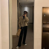 Lightly Mature Design Lapel Vintage Overalls Jacket - WOMONA.COM