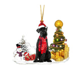 Christmas Family Puppies Decorate Trees With Lights - WOMONA.COM