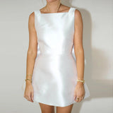 Bow Decoration High Waist Dress