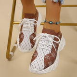 Casual Light Lace-up Sneakers For Women - WOMONA.COM