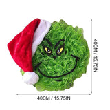 Christmas Wreath Grinch Front Door - WOMONA.COM
