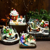 Christmas Rotating Resin Luminous Music Box Ornaments - WOMONA.COM