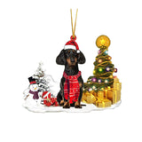 Christmas Family Puppies Decorate Trees With Lights - WOMONA.COM