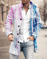 Men's Woolen Stand Collar Mid-length Trench Coat - WOMONA.COM