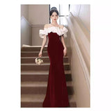 Off-shoulder Temperament Ladies Party Dress