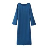 Women's Bell Sleeve Slim-fit Elegant Style Dress - WOMONA.COM