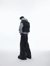 Solid Color Short Standing Collar Cotton Suit - WOMONA.COM