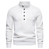 Men's Turtleneck Buttons Pullover Casual Loose - WOMONA.COM