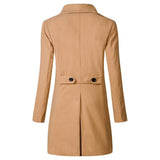 Double Breasted Mid-length Trench Coat - WOMONA.COM