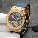 Men's And Women's Fashion Crystal Case Hollow Watch - WOMONA.COM
