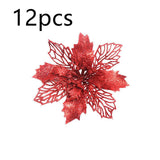 Glitter Artifical Christmas Flowers