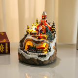 Christmas Rotating Resin Luminous Music Box Ornaments - WOMONA.COM