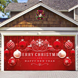 Christmas Background Hanging Cloth Garage - WOMONA.COM
