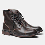 First Layer Calfskin Workwear Martin Boots - WOMONA.COM