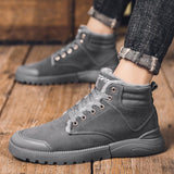 Ankle Boots Men Winter Warm Plush Shoes - WOMONA.COM