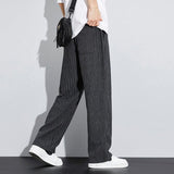 Loose Drooping Straight-leg Pants - WOMONA.COM
