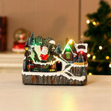 Christmas Rotating Resin Luminous Music Box Ornaments - WOMONA.COM