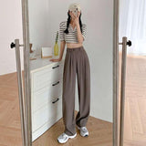 Straight Wide Leg Pants - WOMONA.COM