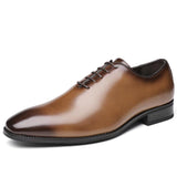 New Leather Hand-polished Business Shoes Men's - WOMONA.COM