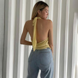 Chiffon Solid Color Vest shirt - WOMONA.COM