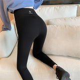 Black Shark Skin Leggings - WOMONA.COM