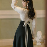 Sweater Tie Skirt - WOMONA.COM