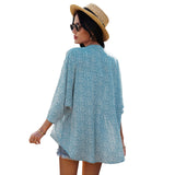 Sleeve Floral Chiffon Shirt Top - WOMONA.COM