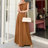 Slit Wide Leg Jumpsuit - WOMONA.COM