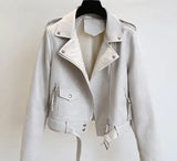 Suede Zipper Jacket - WOMONA.COM