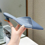 Stitching Outer Wear Fashionable Slippers - WOMONA.COM