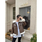 Hong Kong Flavor Thick Lamb Fur jacket - WOMONA.COM