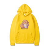 Printed Hooded Plus Fleece Sweater - WOMONA.COM