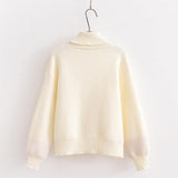 Turtleneck Knit Sweater - WOMONA.COM