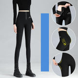 Autumn Thin Black Pants - WOMONA.COM