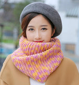 httpWarm thick solid color ladies scarf - WOMONA.COM