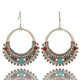 Drop-shaped alloy pendant earrings - WOMONA.COM