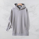 Solid color hooded sweater - WOMONA.COM
