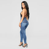 long pencil plus size women's jeans - WOMONA.COM