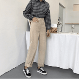 Corduroy casual pants - WOMONA.COM