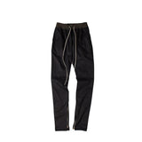 Slim drawstring zipper casual pants men - WOMONA.COM