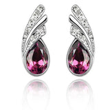 Crystal element earrings - WOMONA.COM